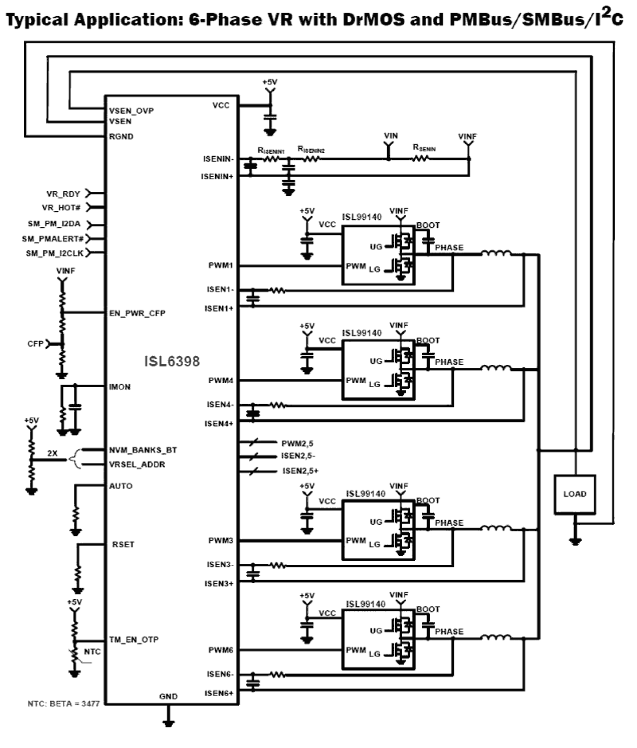 ISL6398 Functional Diagram