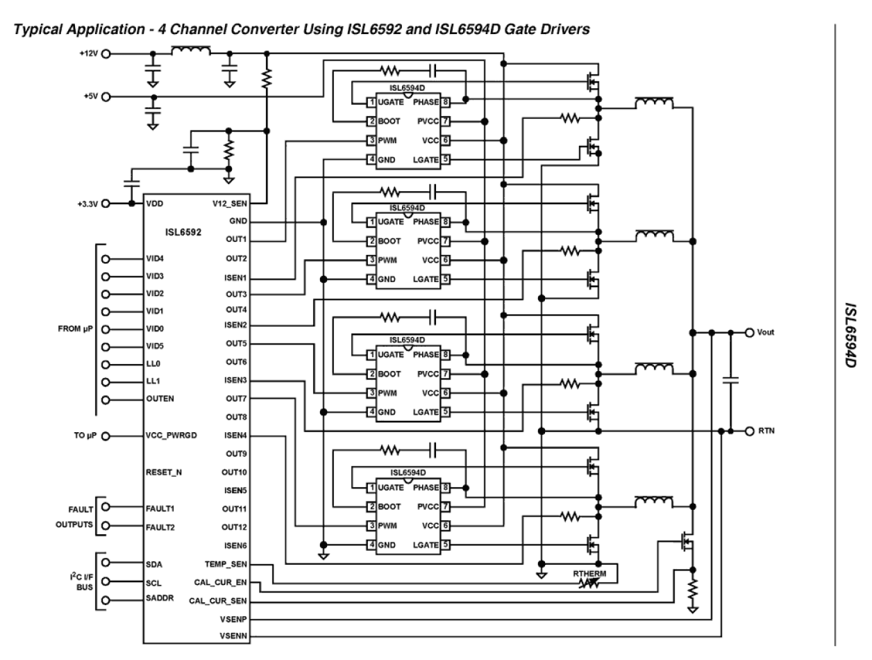 ISL6594D Functional Diagram