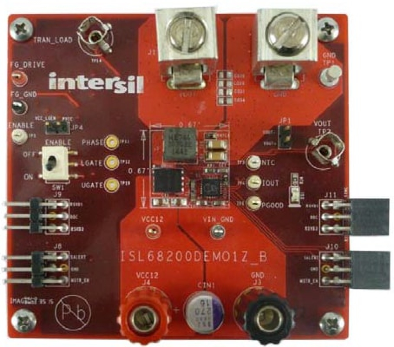 ISL68200DEMO1Z Board Top