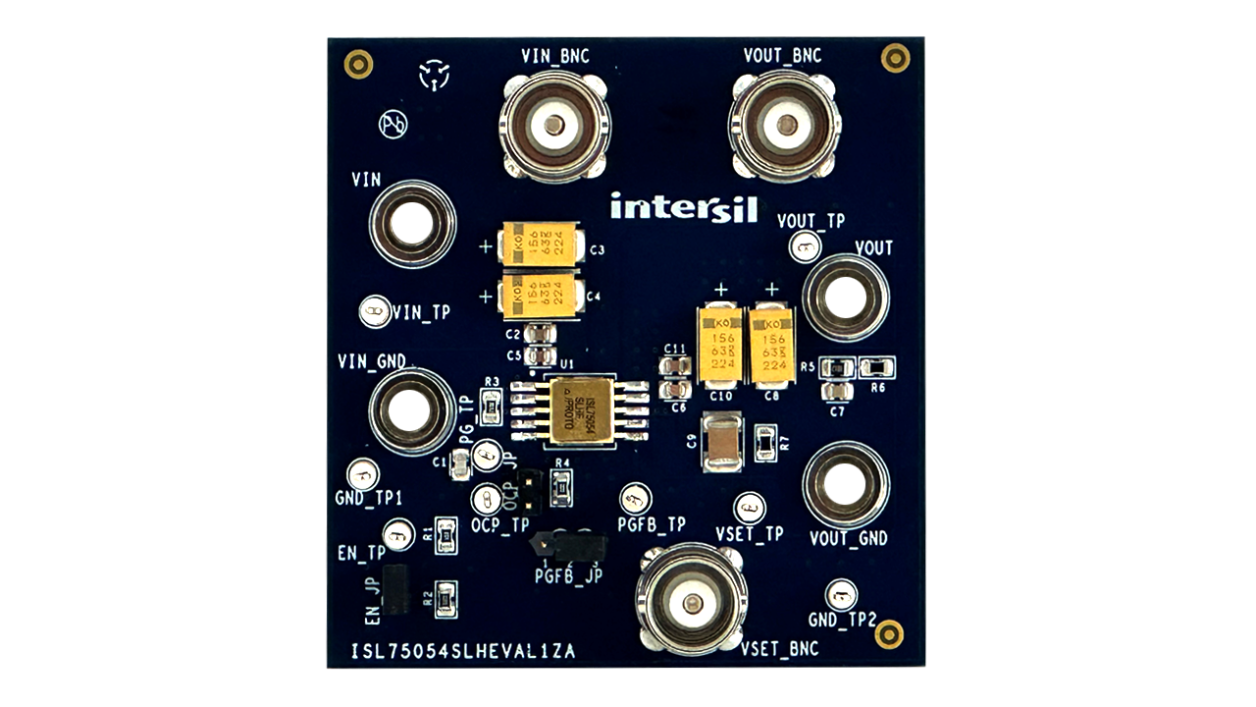 ISL75054SLHEVAL1Z Evaluation Board - Top