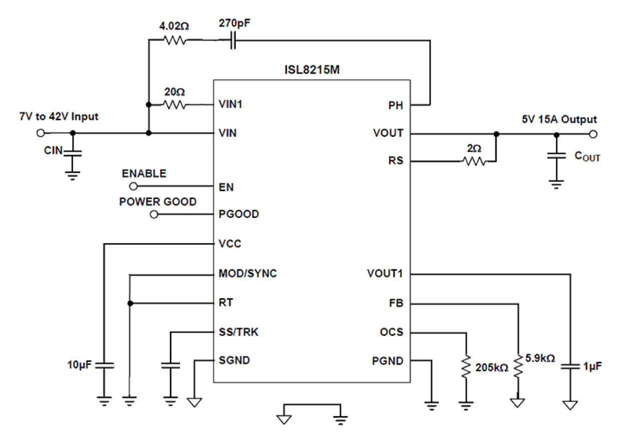 ISL8215M Functional Diagram
