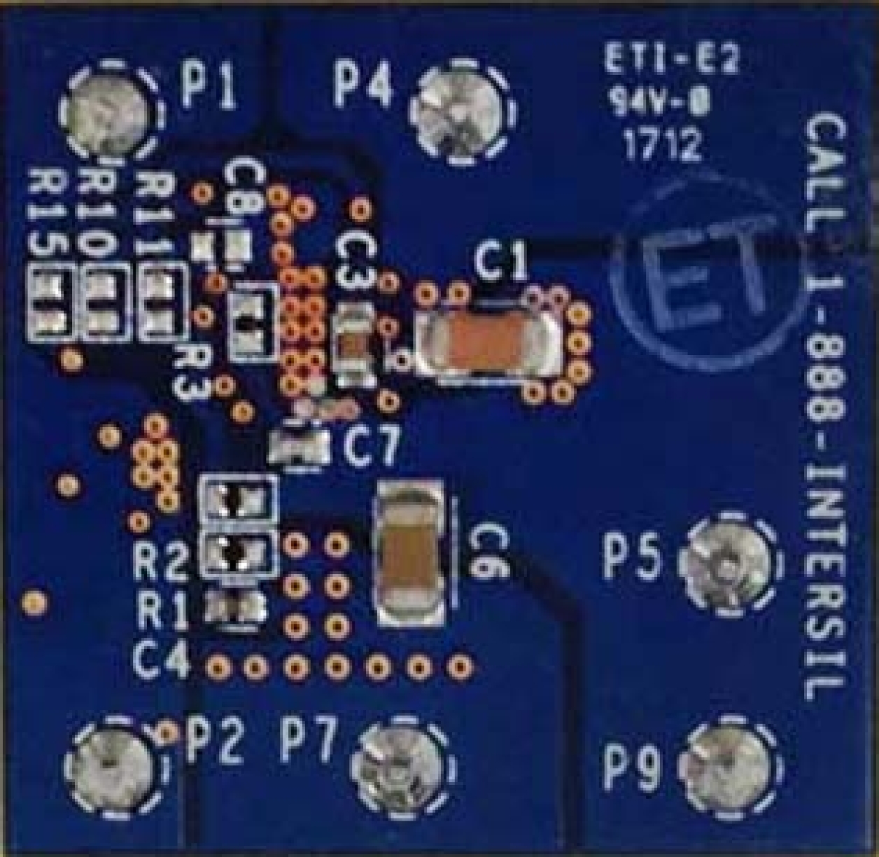 ISL85415DEMO1Z Buck Regulator Demonstration Board Back