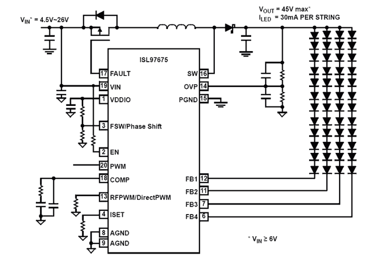 ISL97675 Functional Diagram