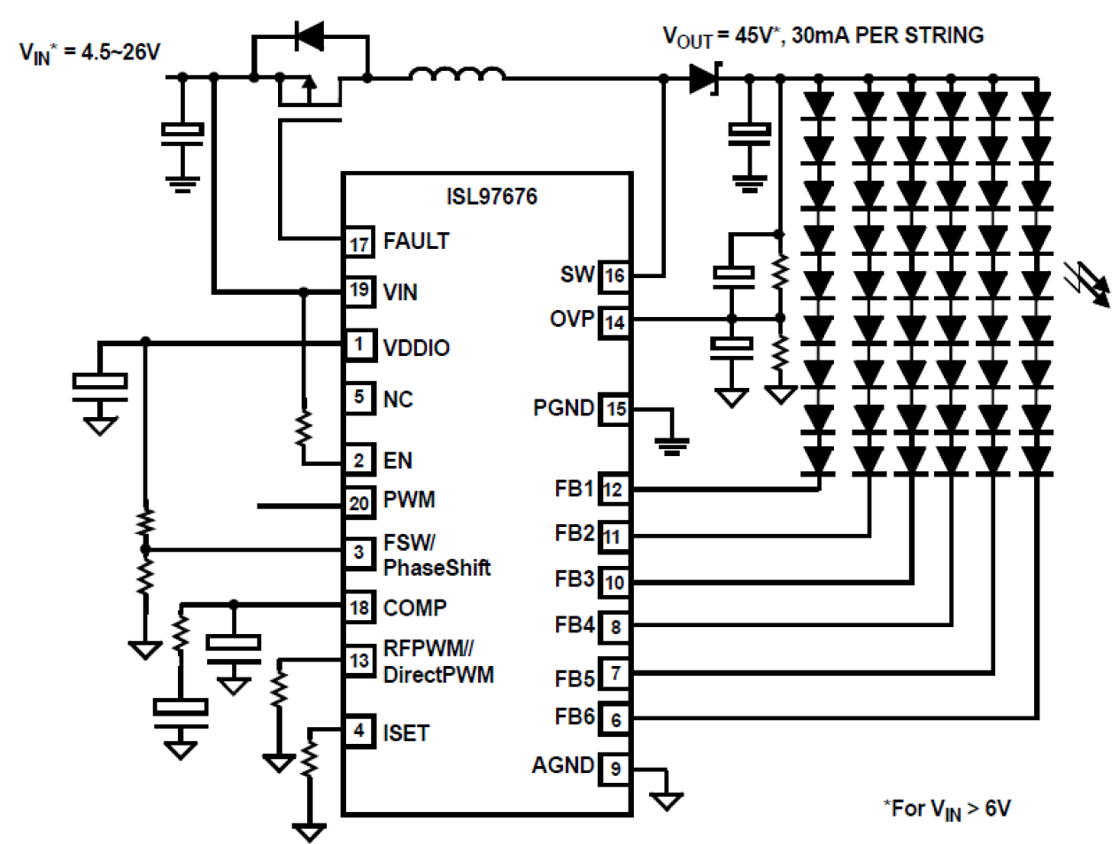 ISL97676 Functional Diagram