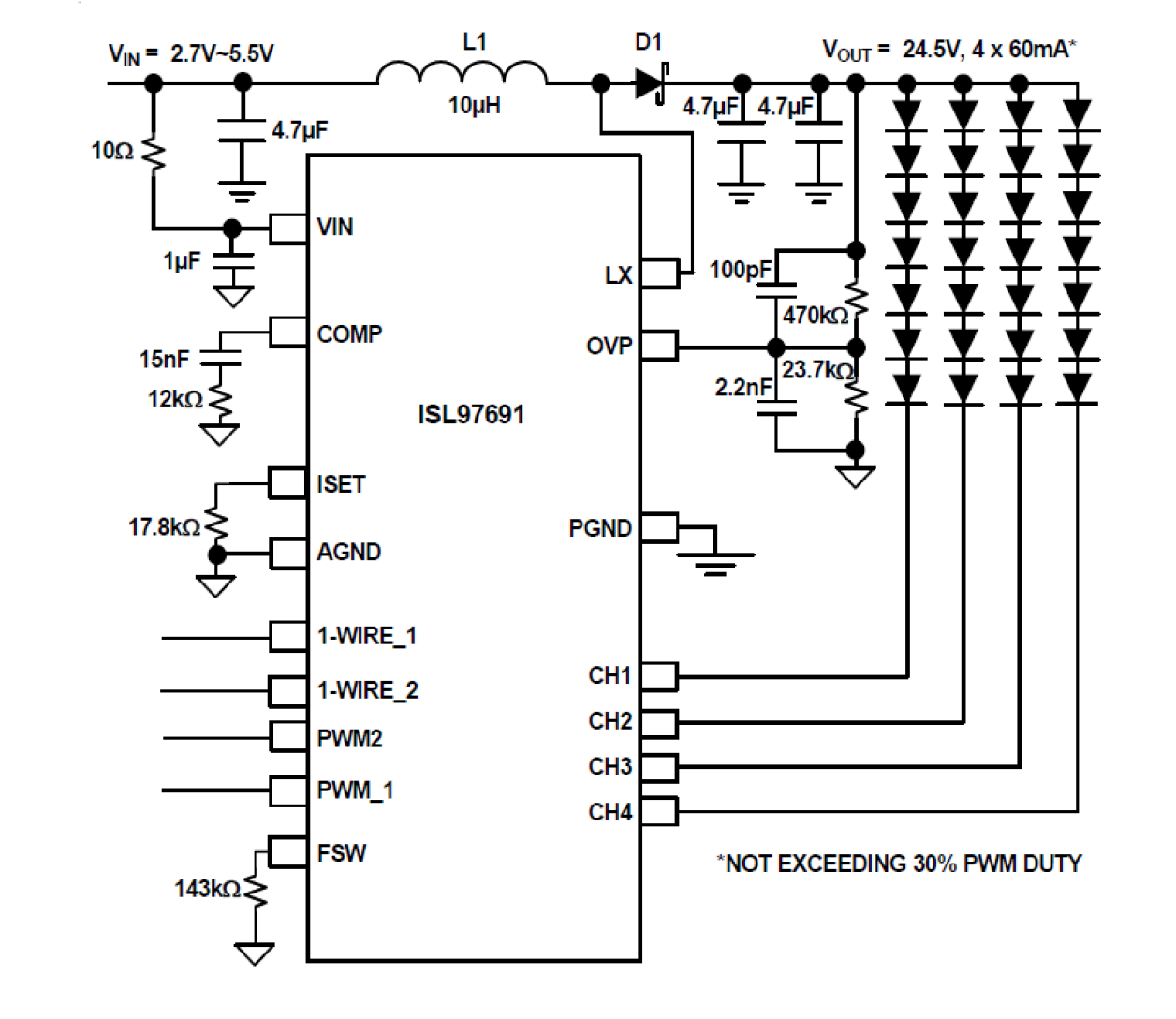 ISL97691 Functional Diagram
