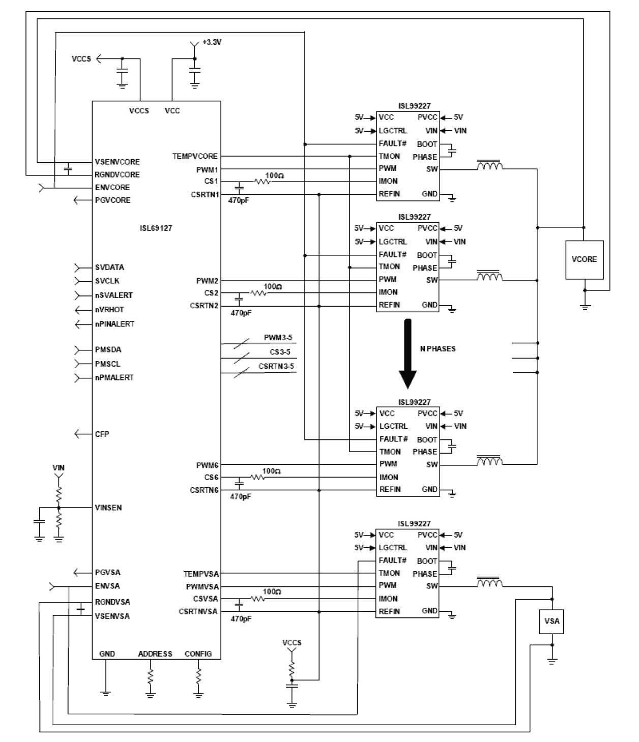 ISL99227_ISL99227B Functional Diagram