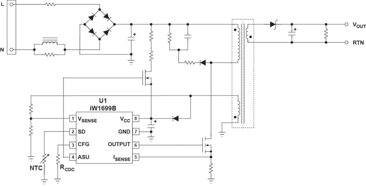 iW1699B Typical Applications Diagram