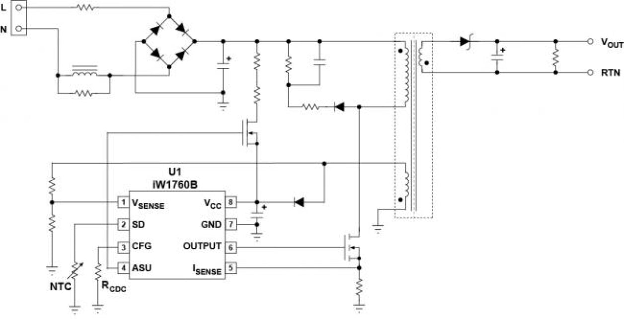 iW1760B Typical Applications Diagram