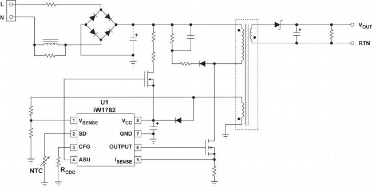 iW1762 Typical Applications Diagram