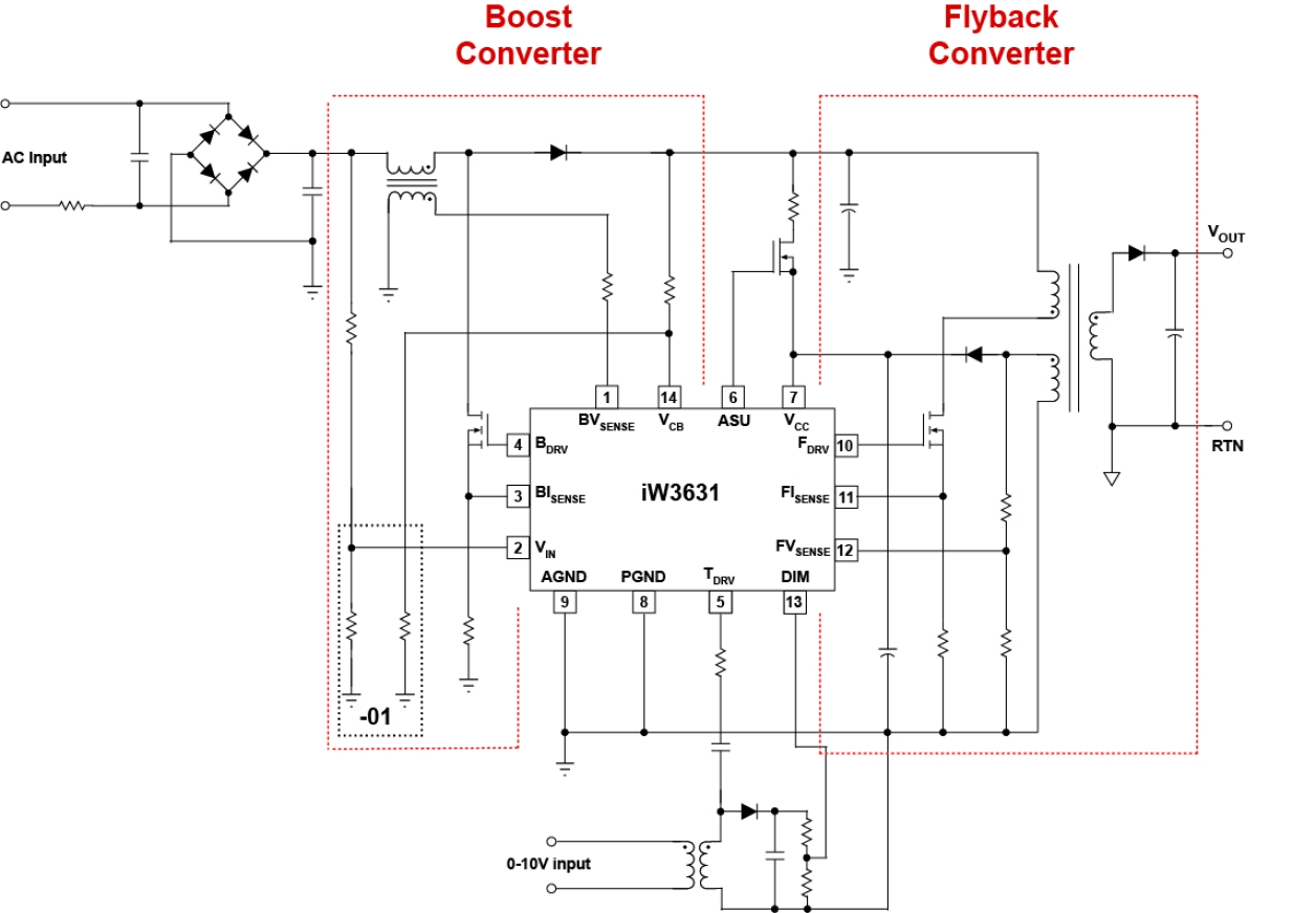 iW3631 Typical Applications Diagram