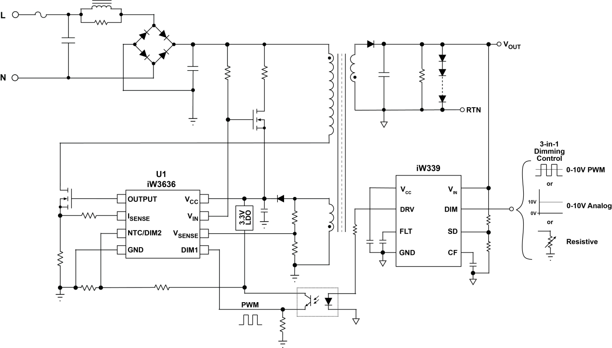 iW3636 Typical Applications Diagram