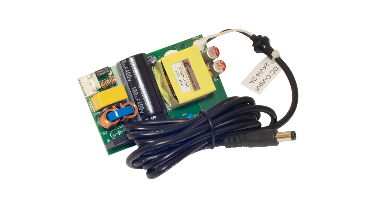 Angled image of the EBC10320 evaluation board.