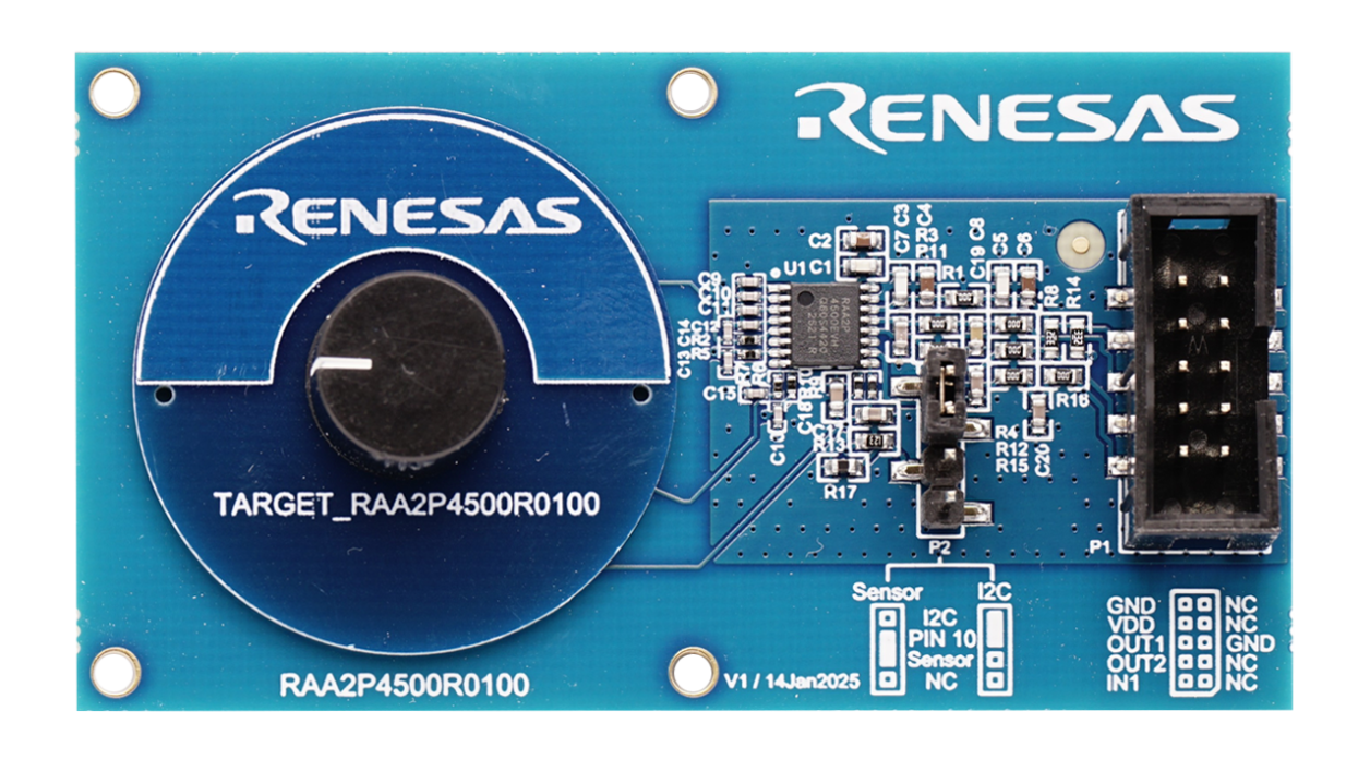 RAA2P4500R0100 单旋转传感器的顶视图