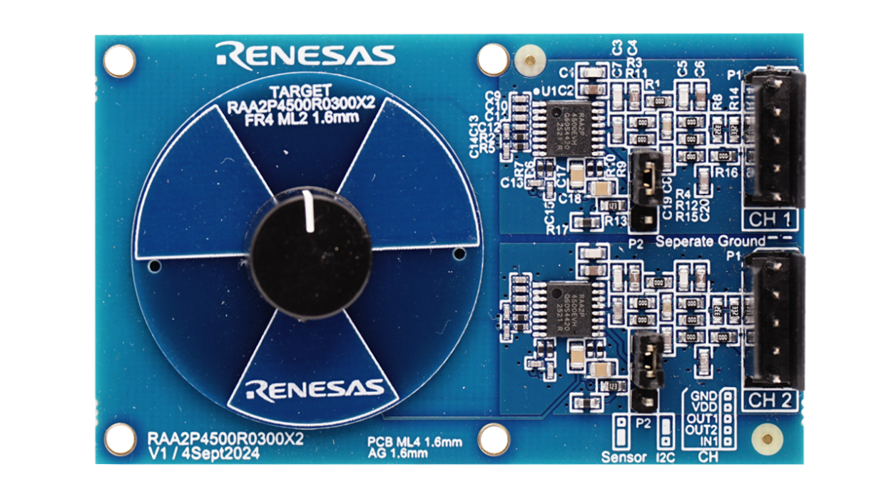 RAA2P4500R0300X2 附有两个传感器的冗余配置的顶视图