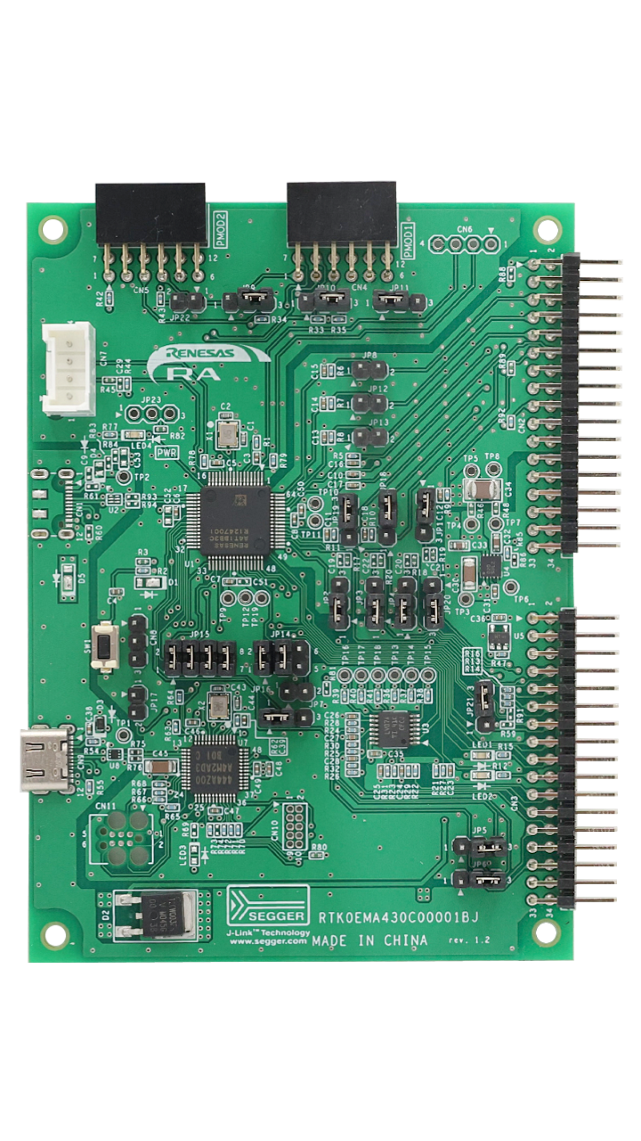 MCB-RA4T1 Development Board - Top