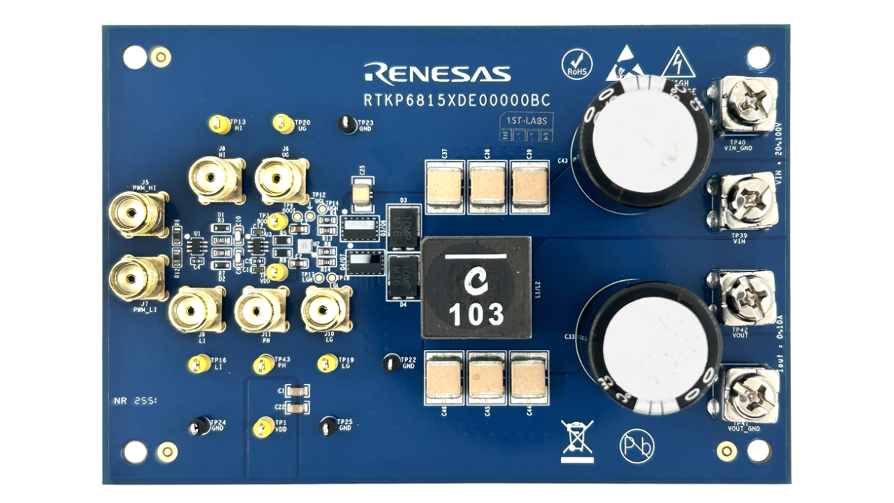 Top view of RTKP6815xDE00000BC evaluation board.