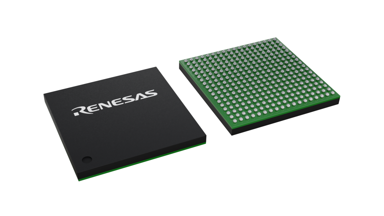 3D illustration featuring top and bottom of BGA IC chip package with 324 lead count.