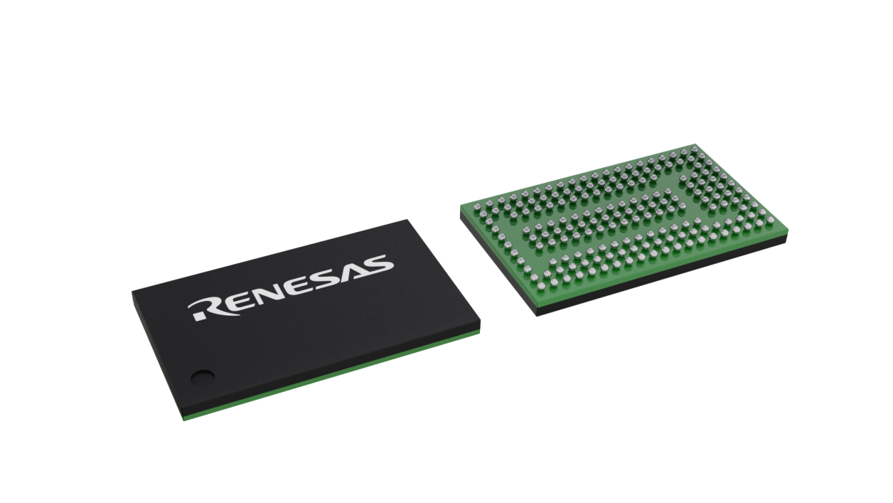 3D illustration featuring top and bottom views of CABGA IC chip package with 176 lead count