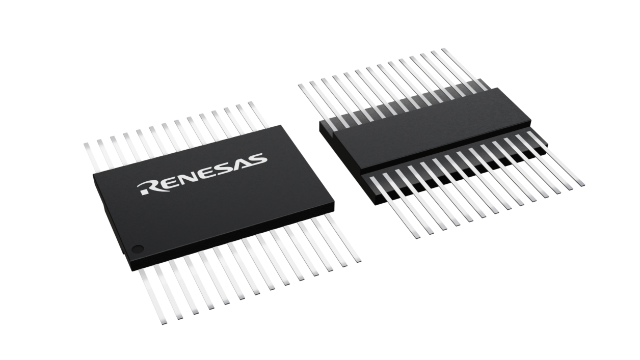 3D illustration featuring top and bottom views of CFP IC chip package with 28 lead count