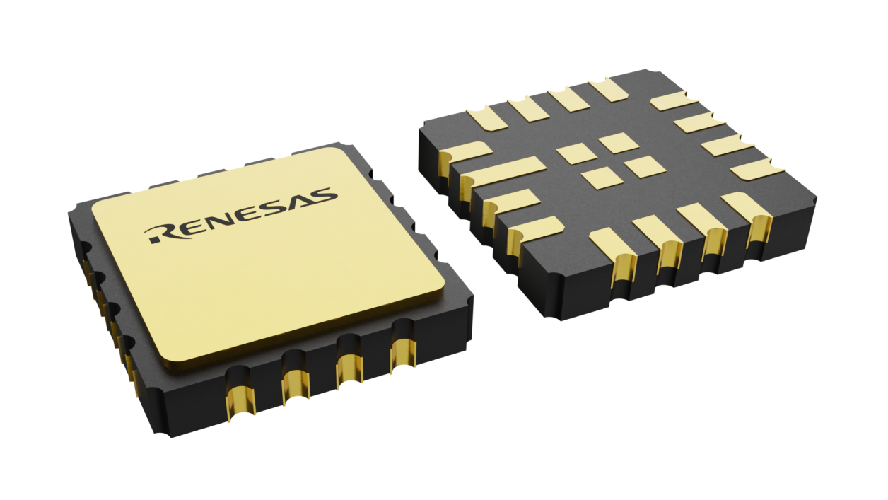 3D illustration featuring top and bottom views of CLCC IC chip package with 16 lead count.