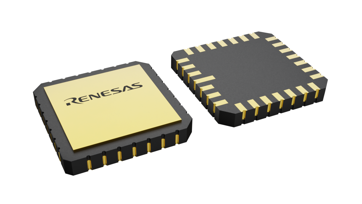 3D illustration featuring top and bottom views of CLCC IC chip package with 28 lead count.