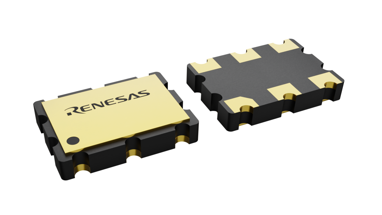3D illustration featuring top and bottom views of CLCC IC chip package with 6 lead count.