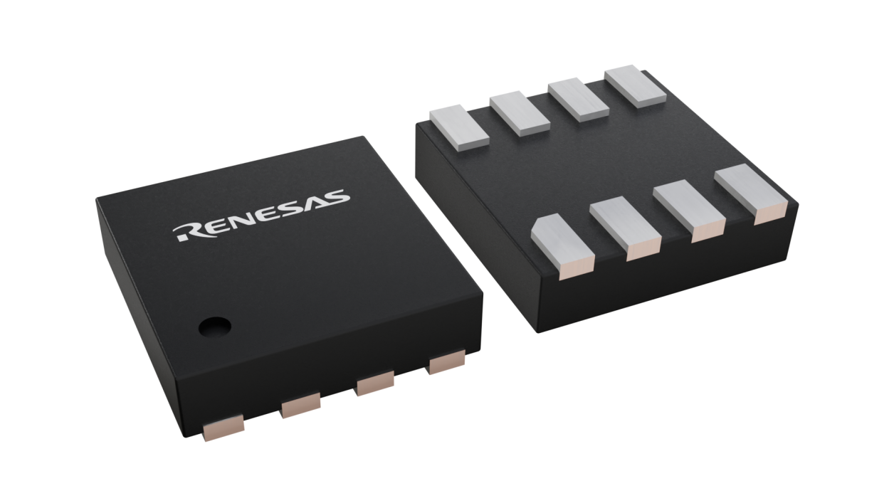 3D illustration featuring top and bottom views of COL IC chip package with 8 lead count