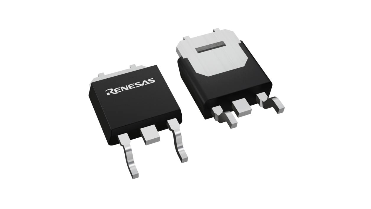 3D illustration featuring top and bottom views of DPAK(S)-(3) IC chip package with 4 lead count