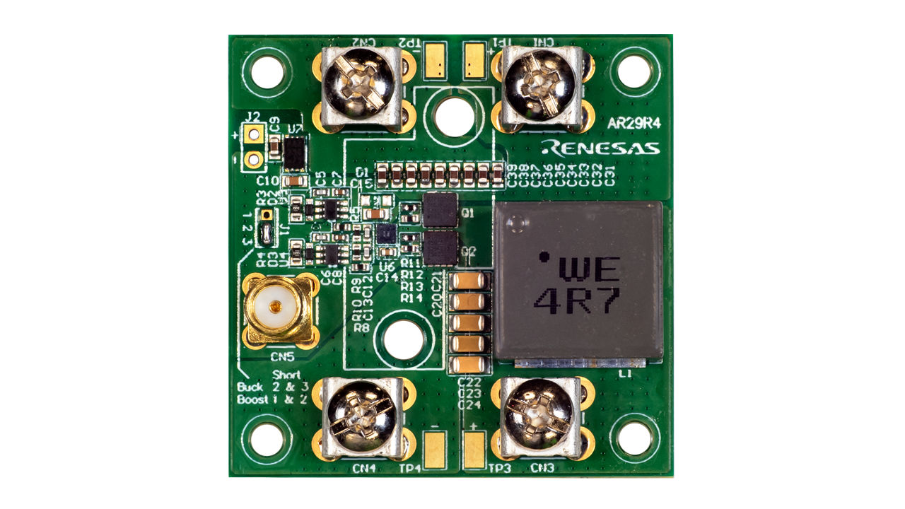 EVB-RTP100E1P8G1FL-DSC评估板的顶视图