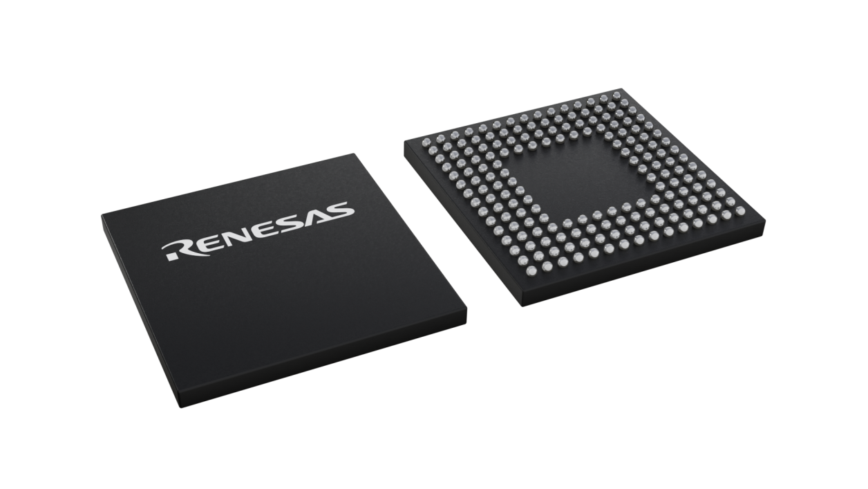 3D illustration featuring top and bottom views of FBGA IC chip package with 176 lead count