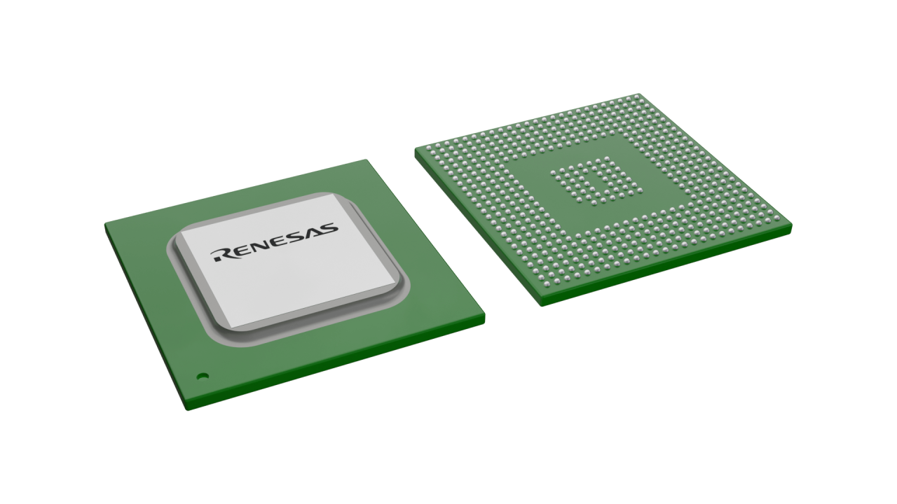 3D illustration featuring top and bottom views of FBGA IC chip package with 501 lead count.