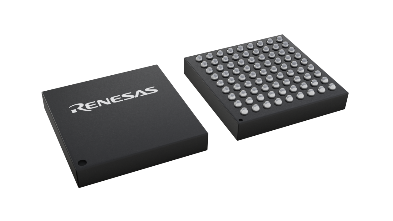3D illustration featuring top and bottom views of FBGA IC chip package with 81 lead count
