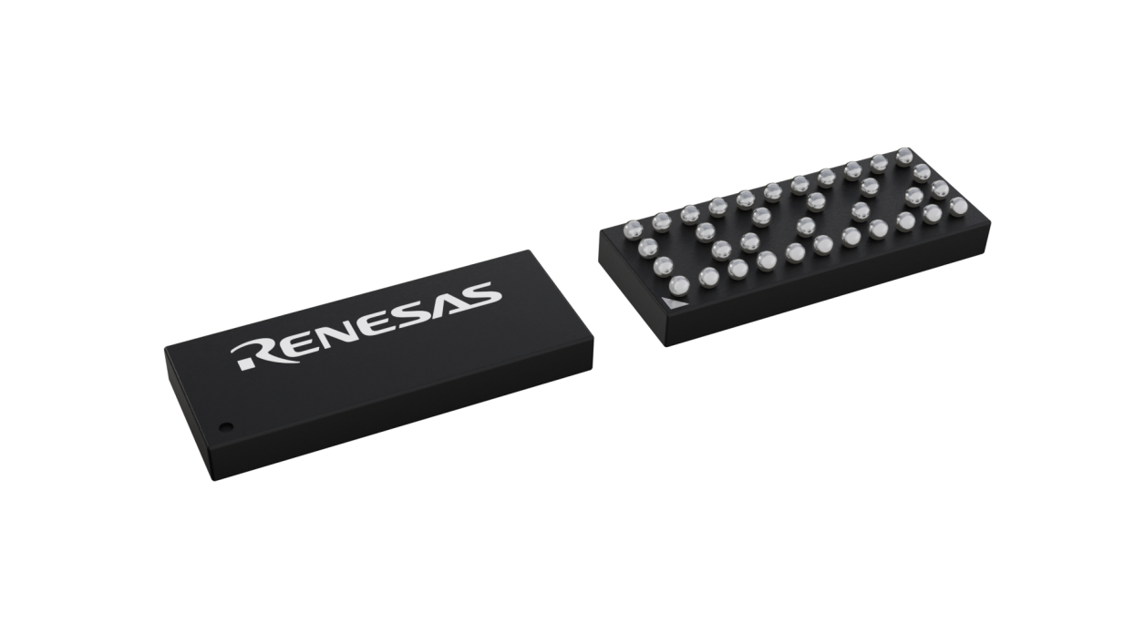 3D illustration featuring top and bottom views of FCCSP IC chip package with 35 lead count.