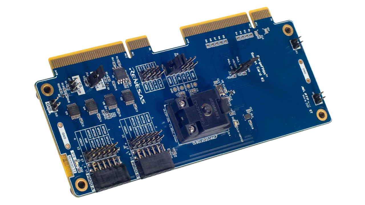 Photo of the ForgeFPGA Socket Card #2 board.