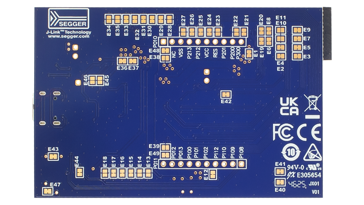 Bottom view of FPB-RA0E3 board.