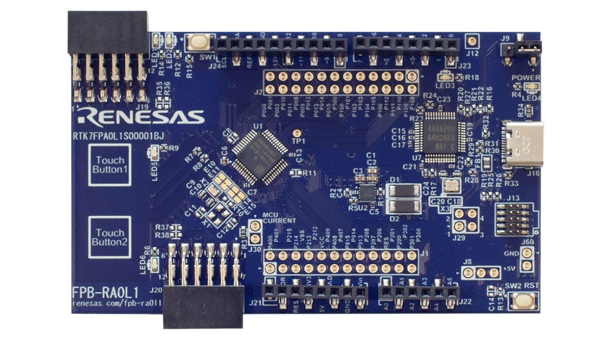 FPB-RA0L1 Evaluation Board - Top