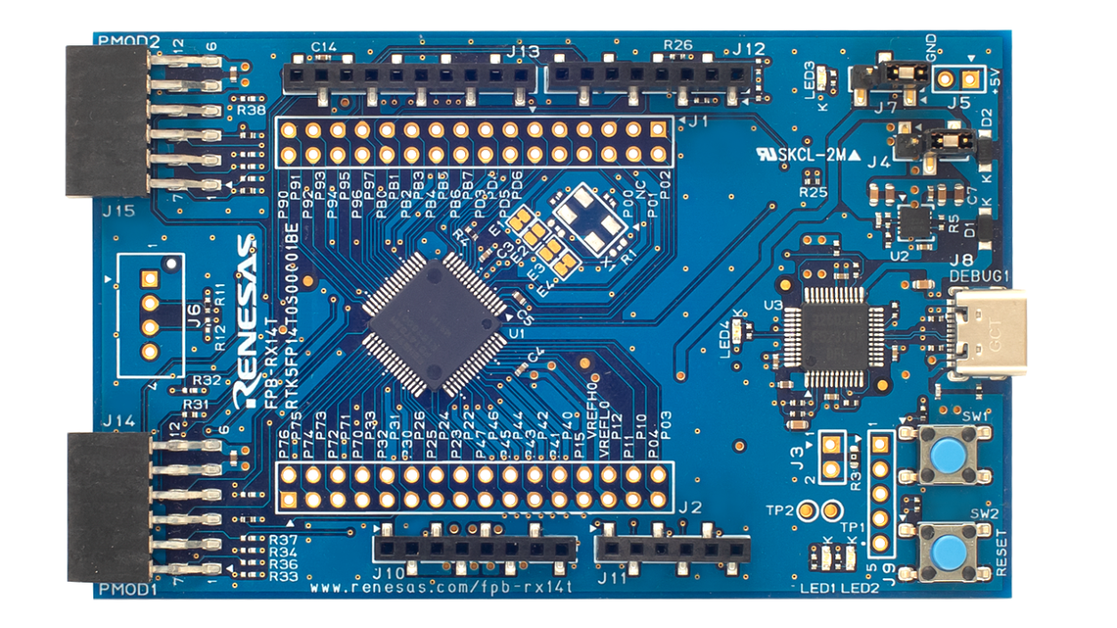 Top view of FPB-RX14T board.