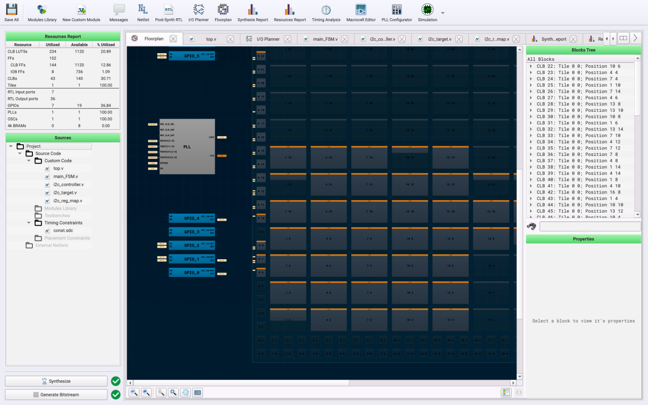 Image of the Go Configure ForgeFPGA Editor