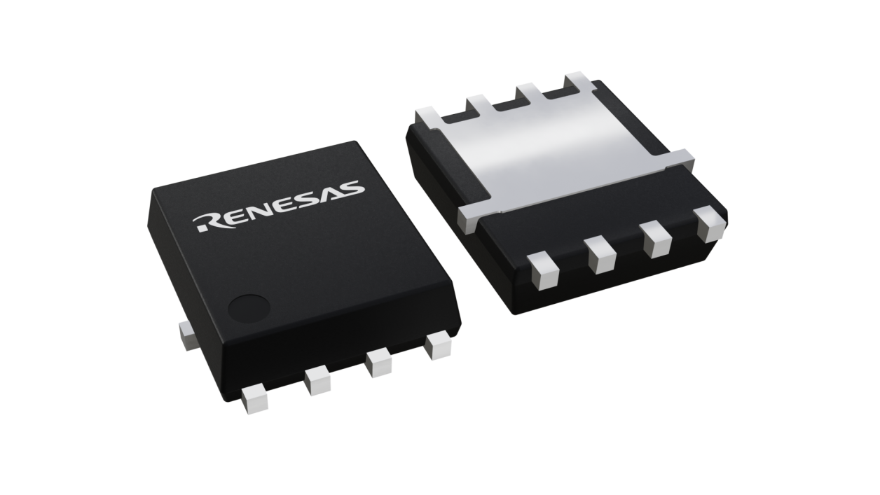 3D illustration featuring top and bottom views of HSON IC chip package with 8 lead count.