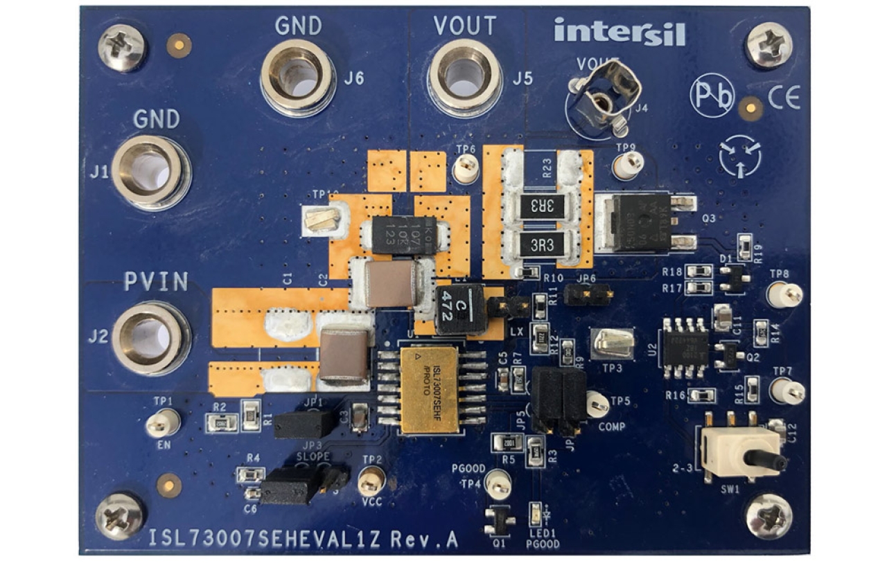  ISL73007SEHEVAL1Z Radiation Hardened 12VIN to 3.3V Output Buck Regulator Evaluation Board - Top