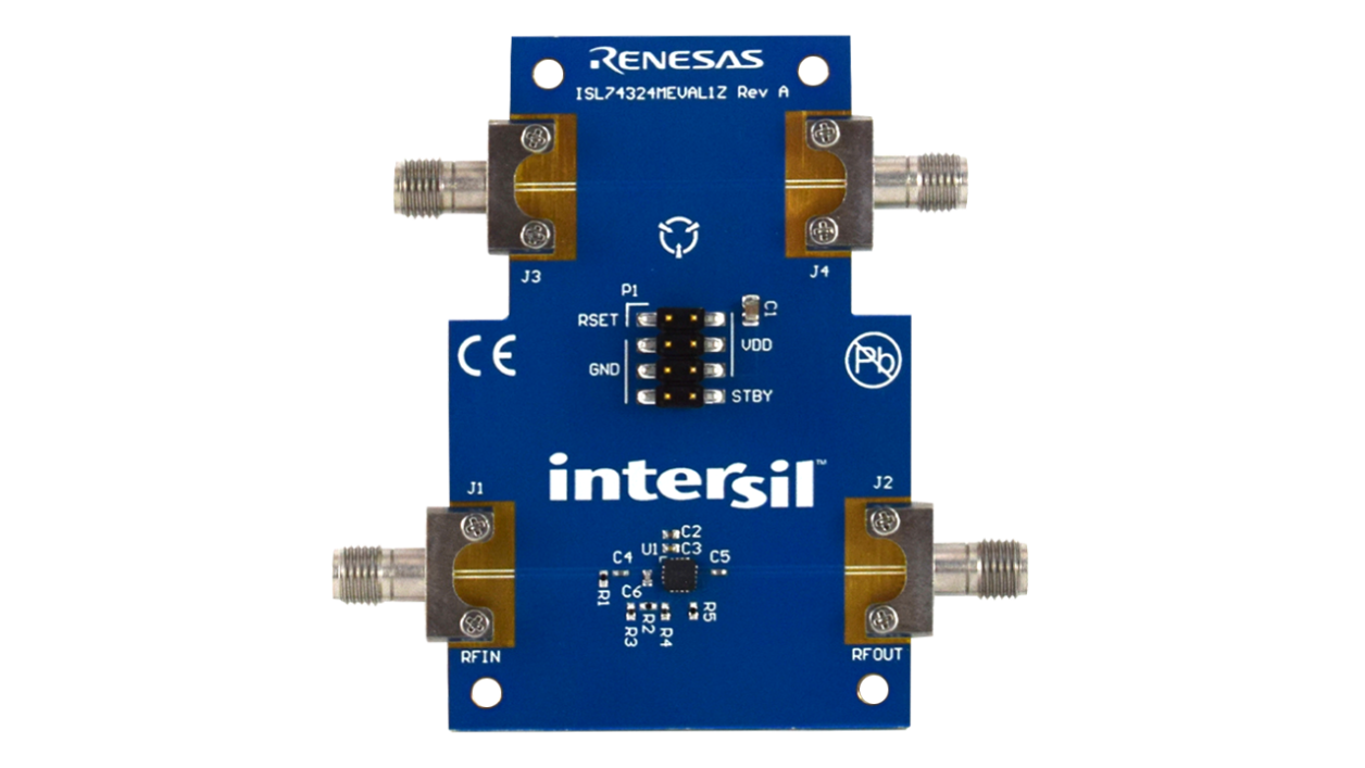 ISL74324MEVAL1Z Evaluation Board - Top