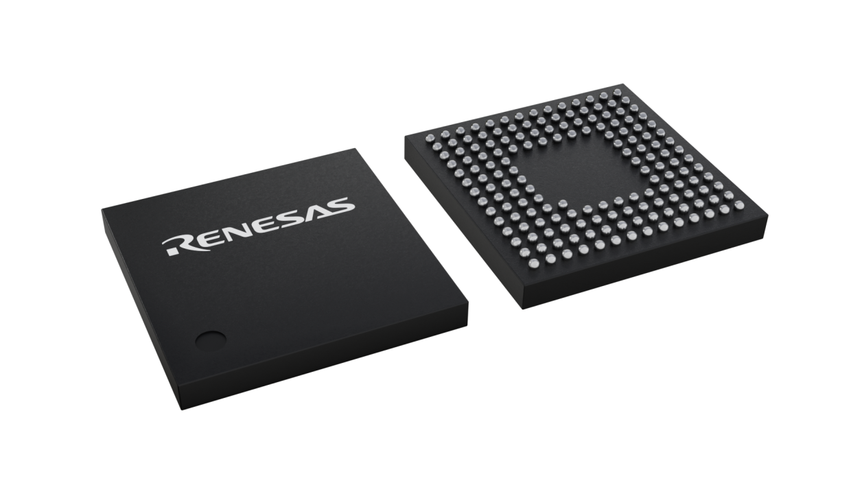 3D illustration featuring top and bottom views of LFBGA IC chip package with 161 lead count.