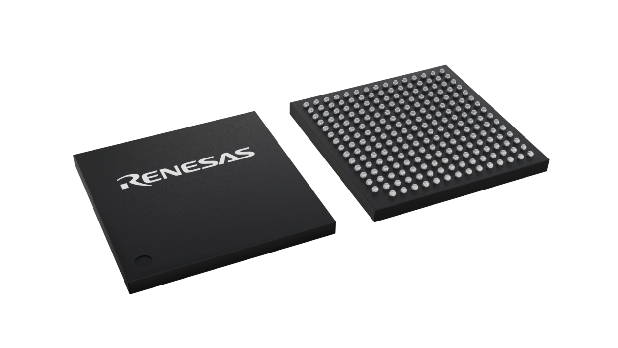 3D illustration featuring top and bottom views of LFBGA IC chip package with 224 lead count