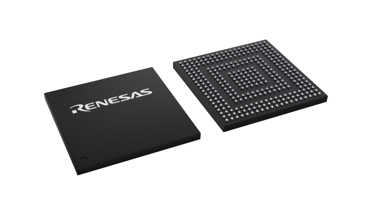 3D illustration featuring top and bottom views of LFBGA IC chip package with 320 lead count.
