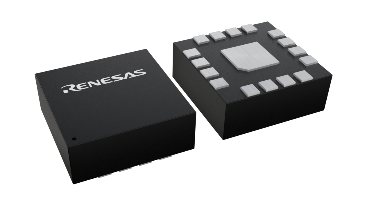 3D illustration featuring top and bottom views of LGA IC chip package with 16 lead count.