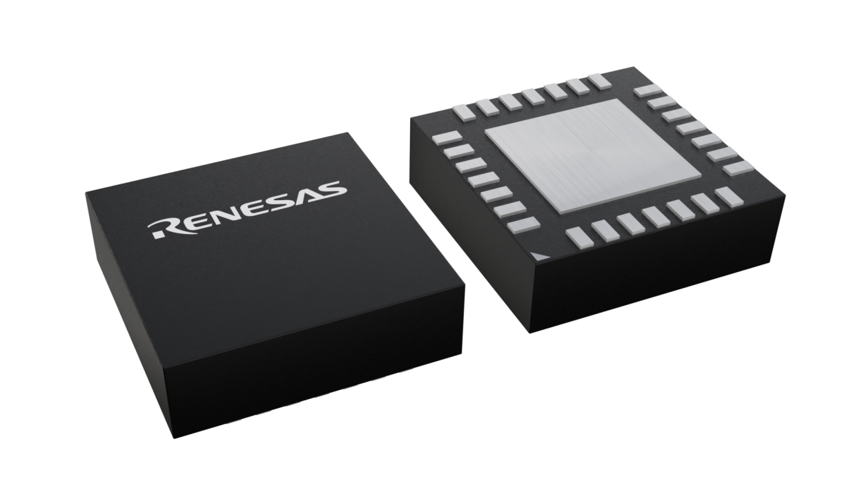 3D illustration featuring top and bottom views of LGA IC chip package with 28 lead count.