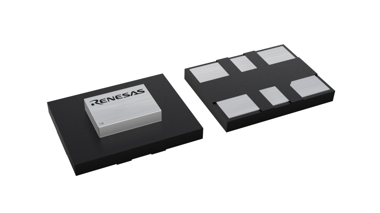 3D illustration featuring top and bottom views of LGA IC chip package with 6 lead count.