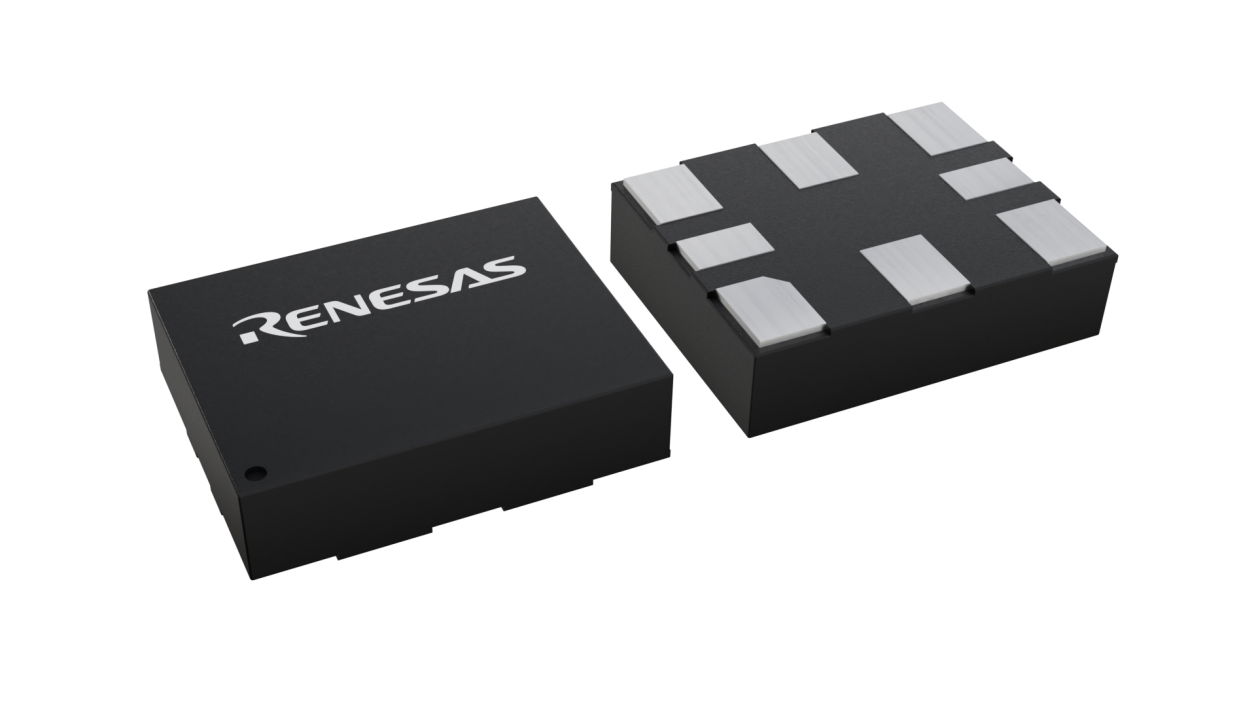 3D illustration featuring top and bottom views of LGA IC chip package with 8 lead count.