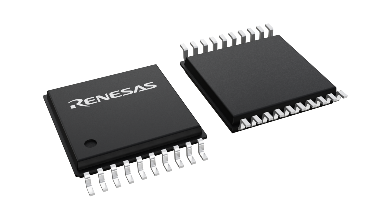 3D illustration featuring top and bottom views of LSSOP chip package with 20 lead count.