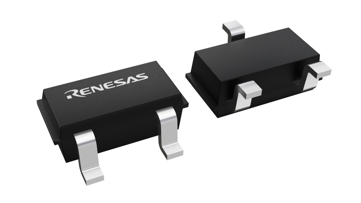 3D illustration featuring top and bottom views of MPAK chip package with 3 lead count.